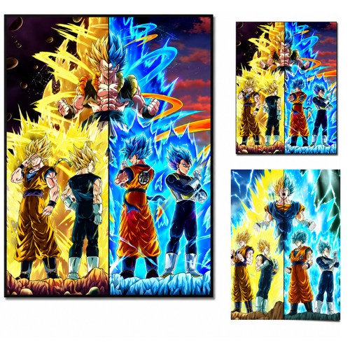 Cuadro Lenticular fusión Goku y Vegeta