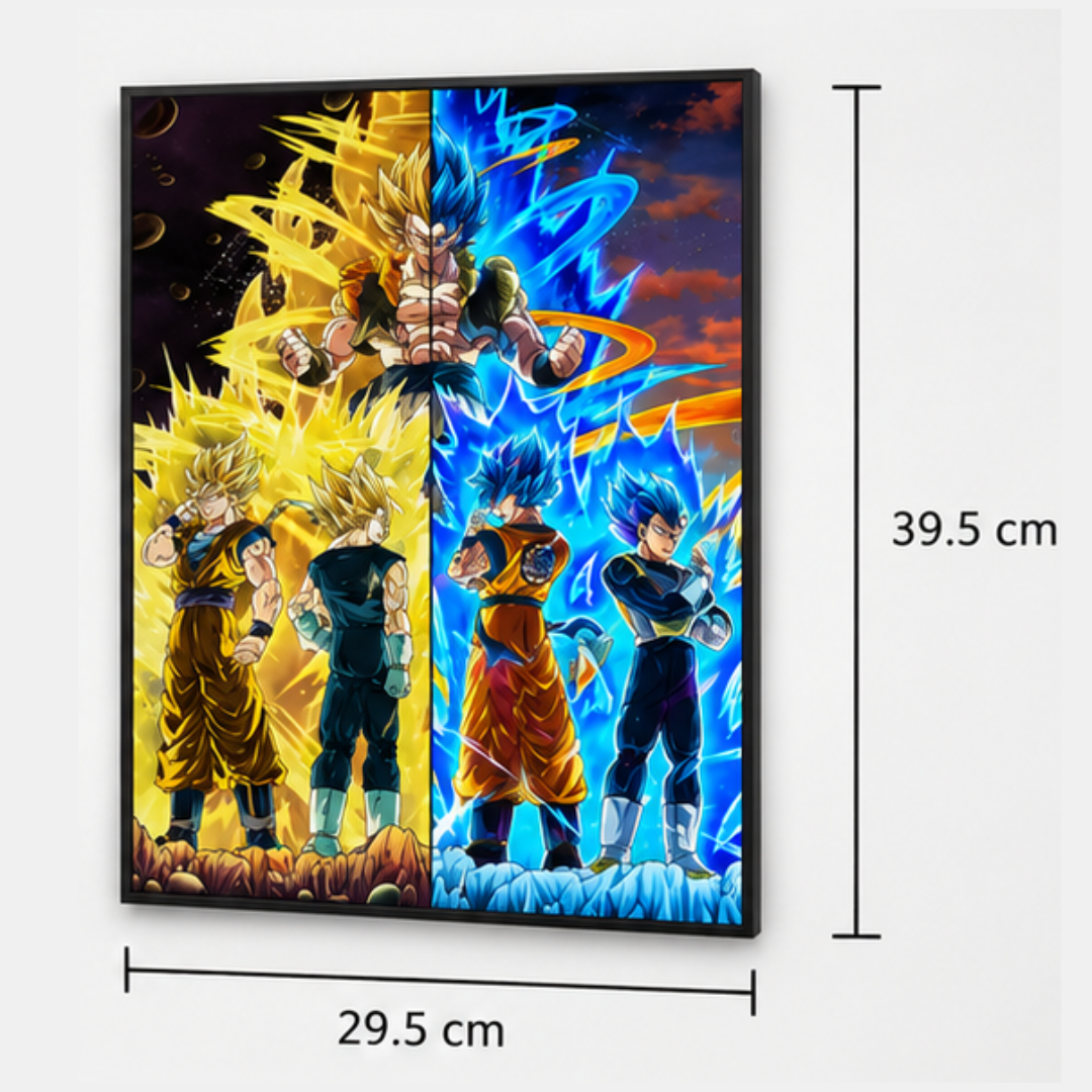 Cuadro Lenticular fusión Goku y Vegeta