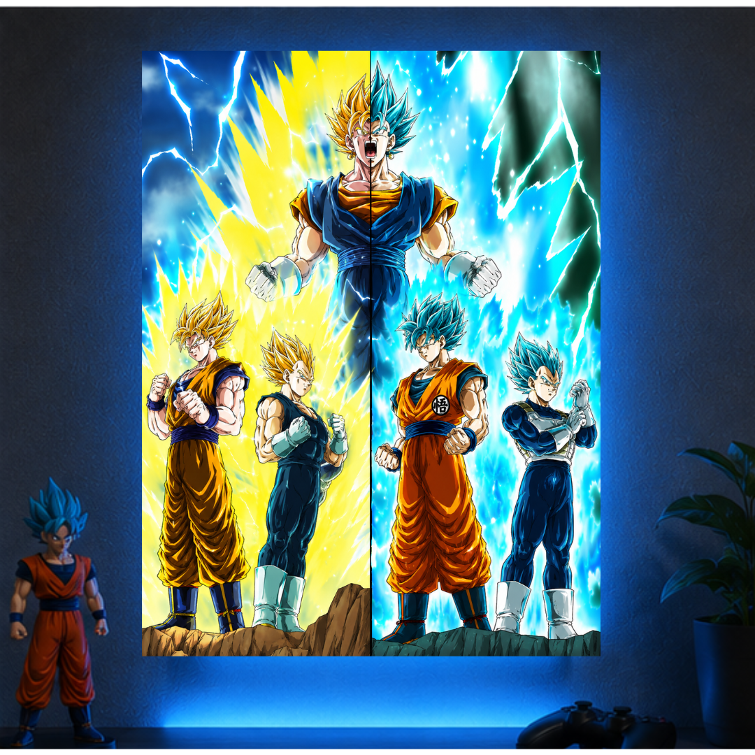Cuadro Lenticular fusión Goku y Vegeta